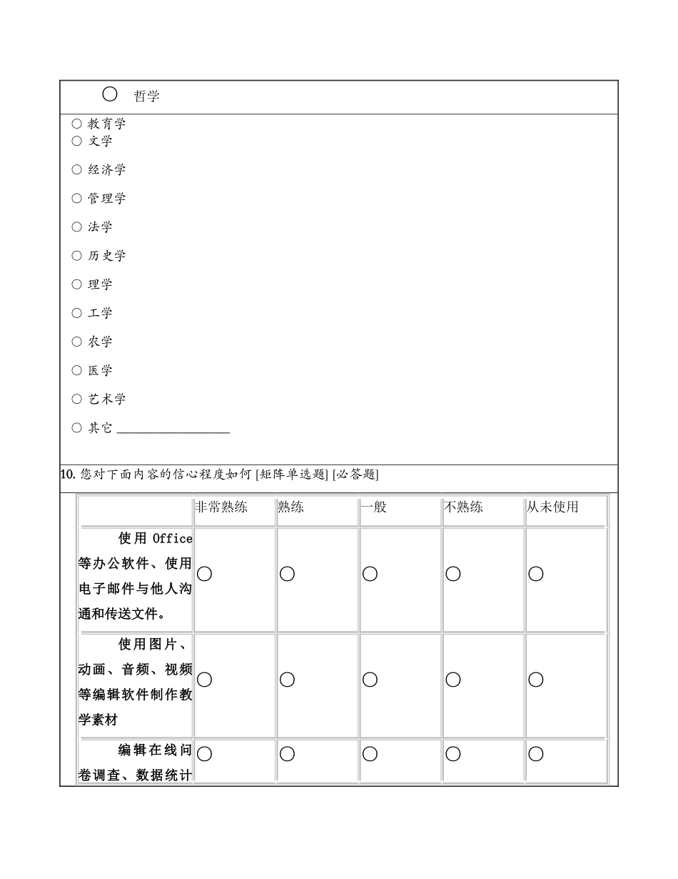 教师信息化教学能力调查问卷_第3页