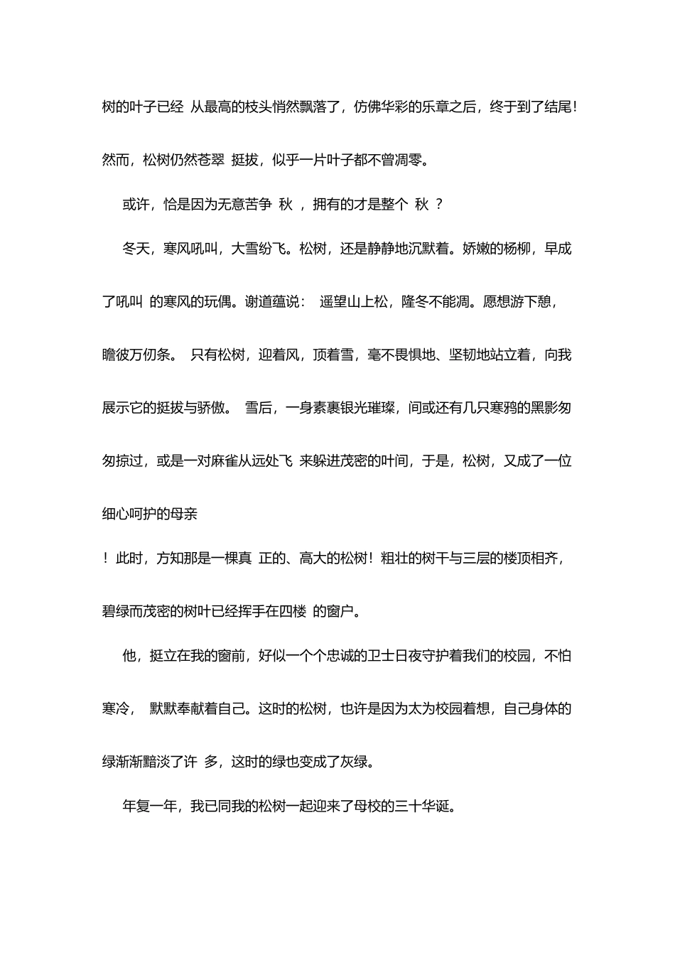 教师校庆征文：校园的松树_第3页