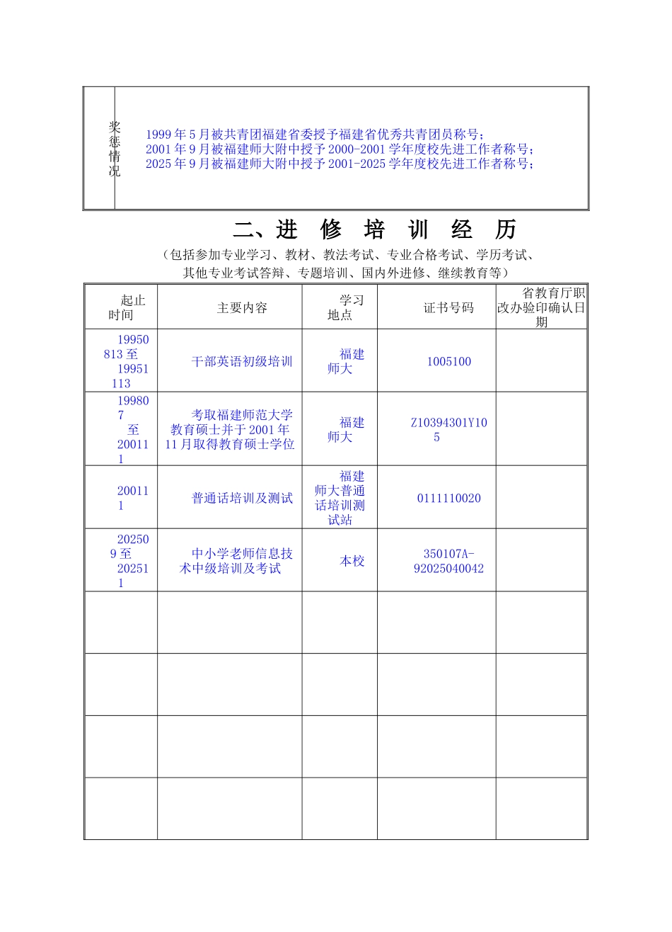教师职务评审申报表_第2页
