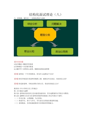 教师资格-中学面试-14-结构化面试理论