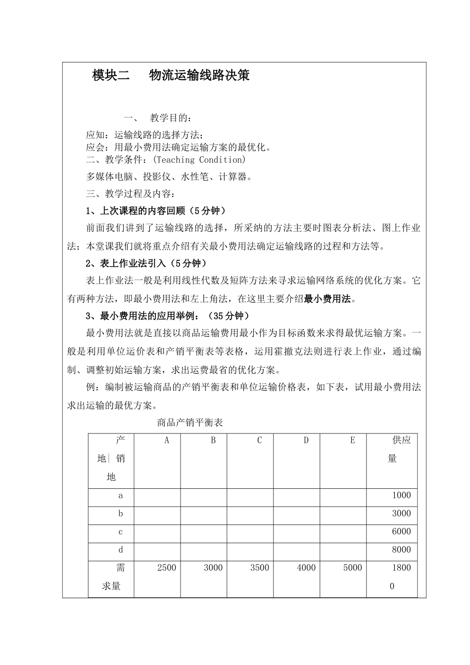 教案(最小费用法)_第1页