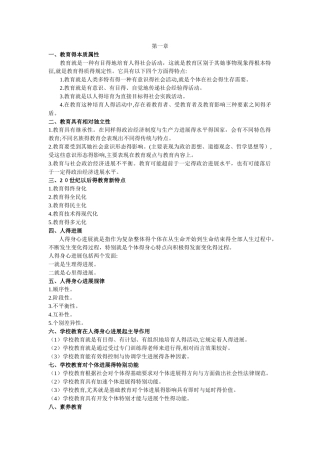 教育知识与能力重点