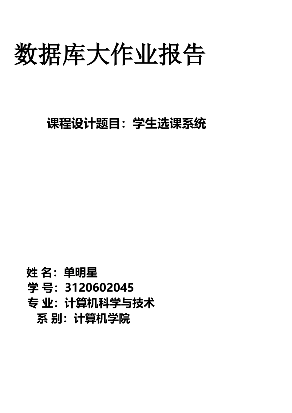 数据库大作业报告_第1页