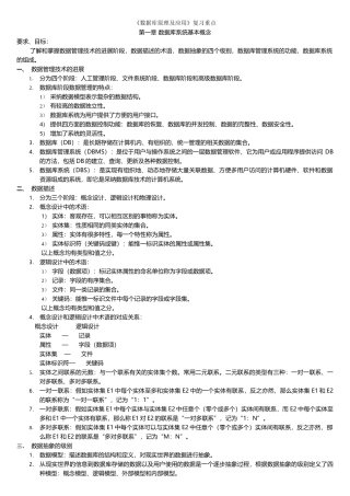 数据库系统原理复习资料--清晰版
