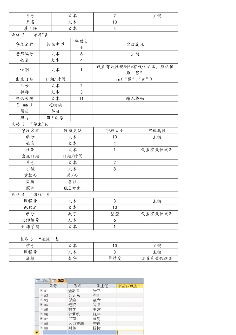 数据库设计教学管理系统实例_第3页