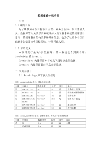数据库设计项目说明指导书样本