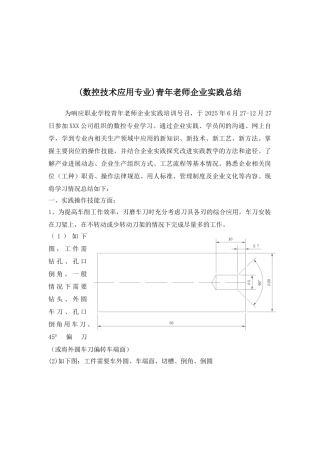 数控技术应用专业青年教师进企业实践总结.