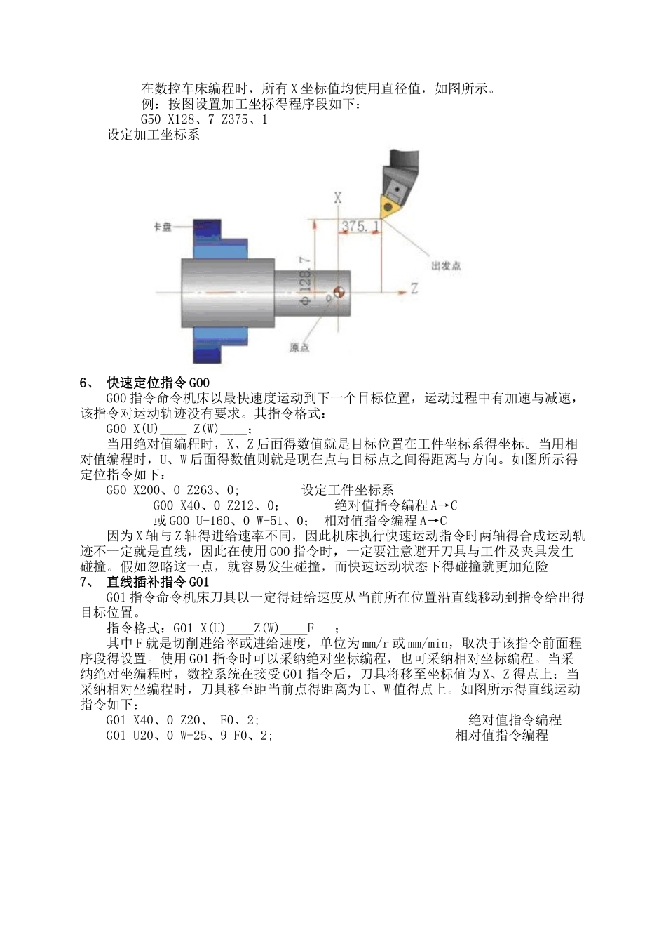 数控车床编程常用指令介绍_第2页