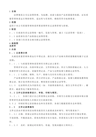 文件记录控制程序