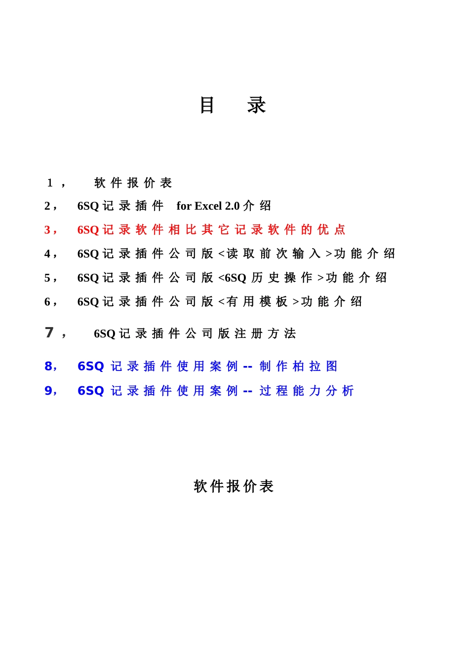 斯瑞通品质管理系列软件报价表_第1页