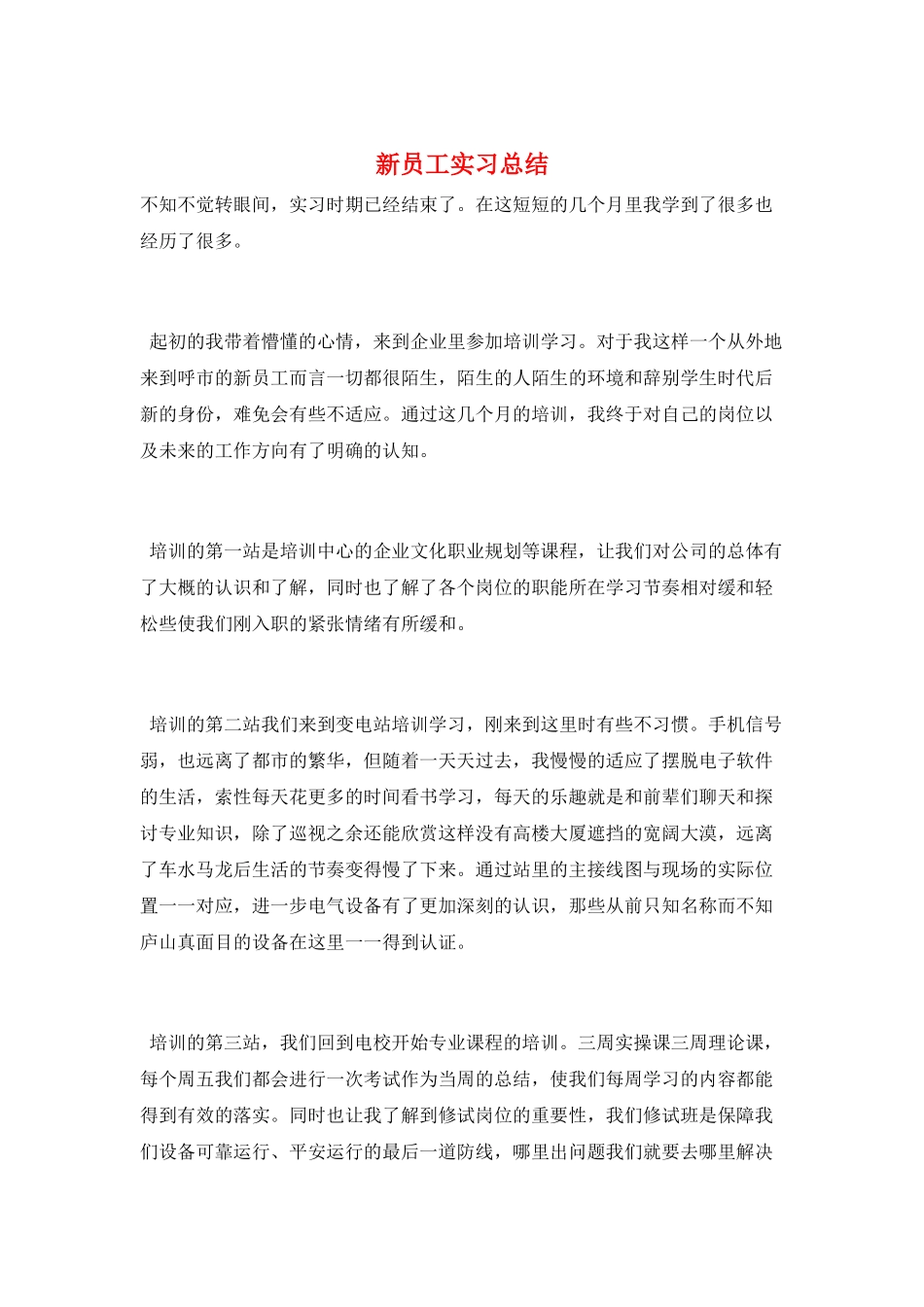 新员工实习总结_第1页