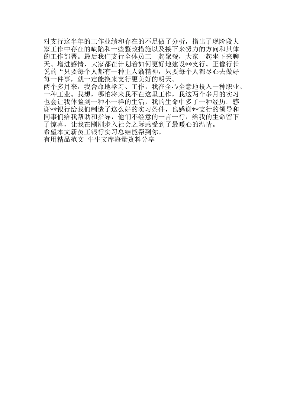 新员工银行实习总结-精品范文资料_第2页