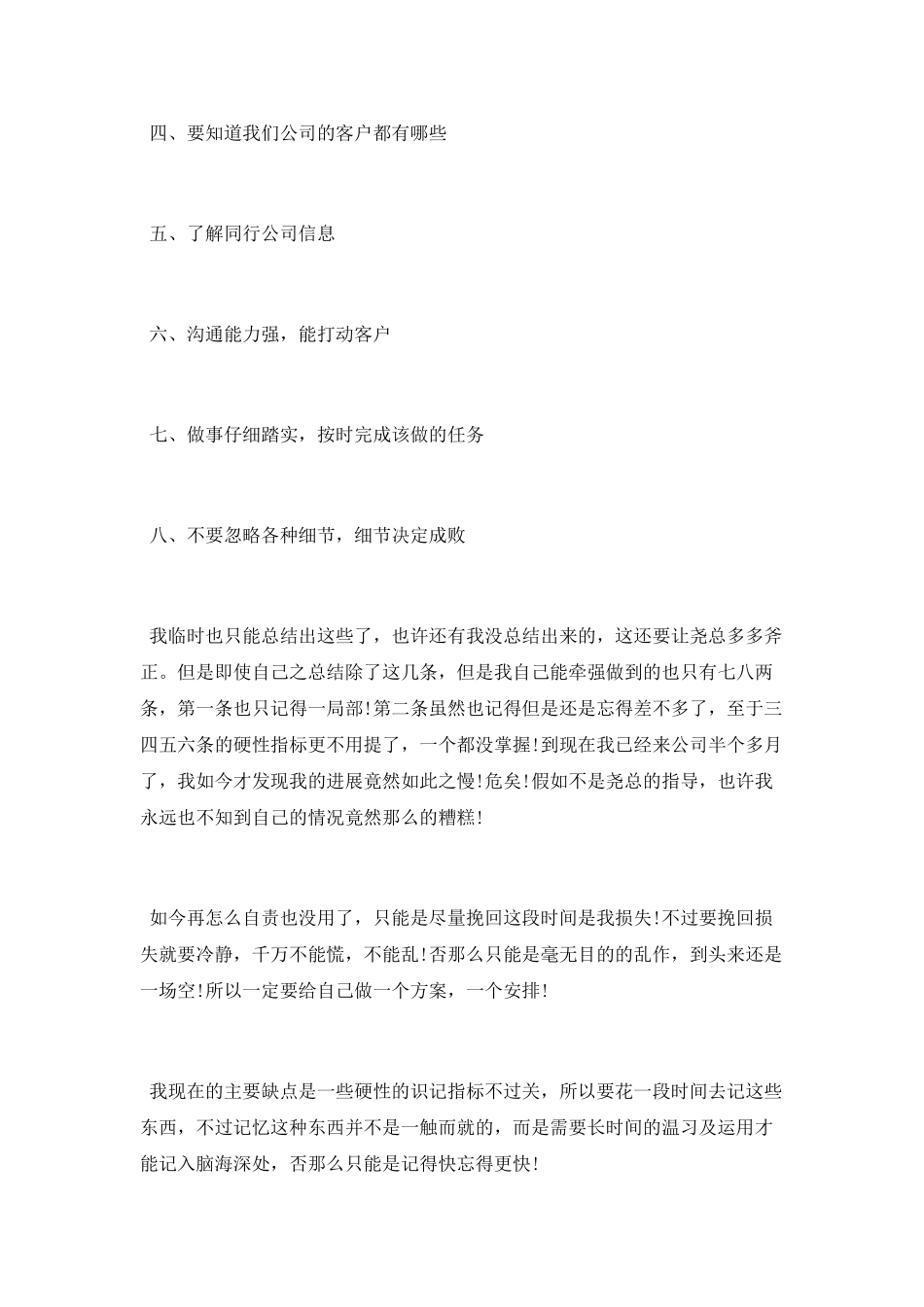 新手业务员工作计划_第2页