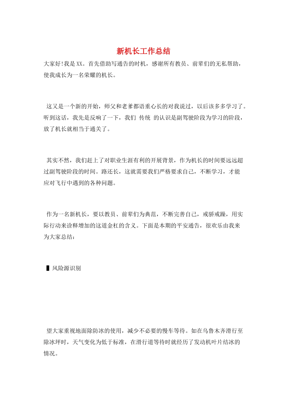 新机长工作总结_第1页
