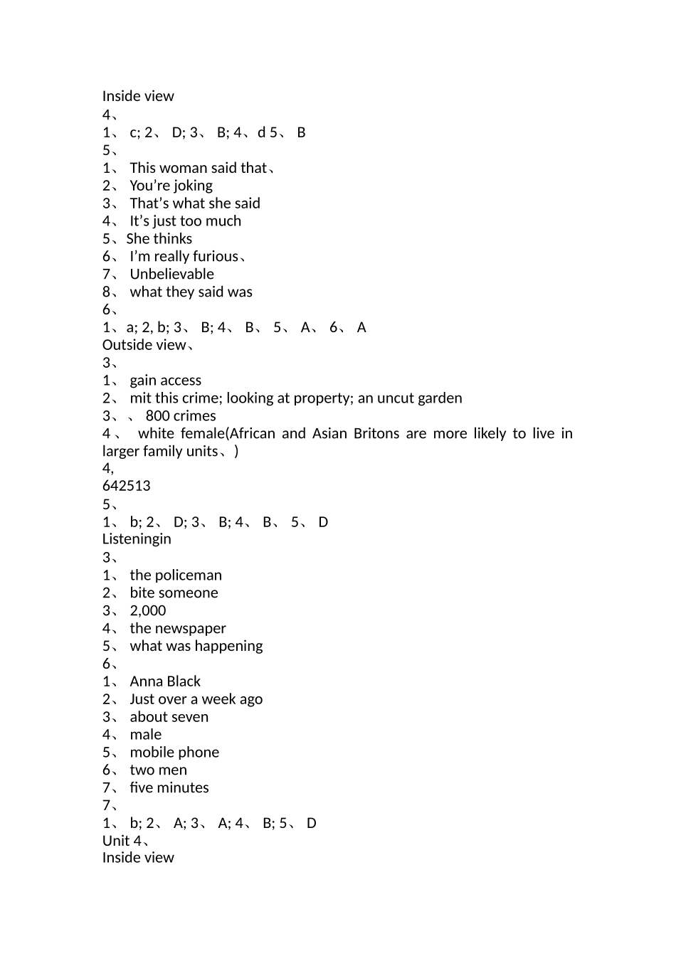 新标准大学英语_视听说教程2_Unit1-Unit5_习题答案_第3页