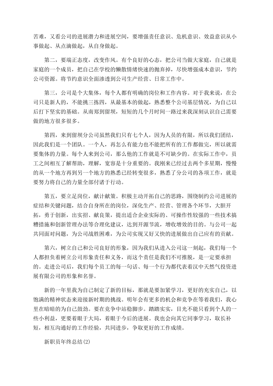 新职员年终总结_第2页