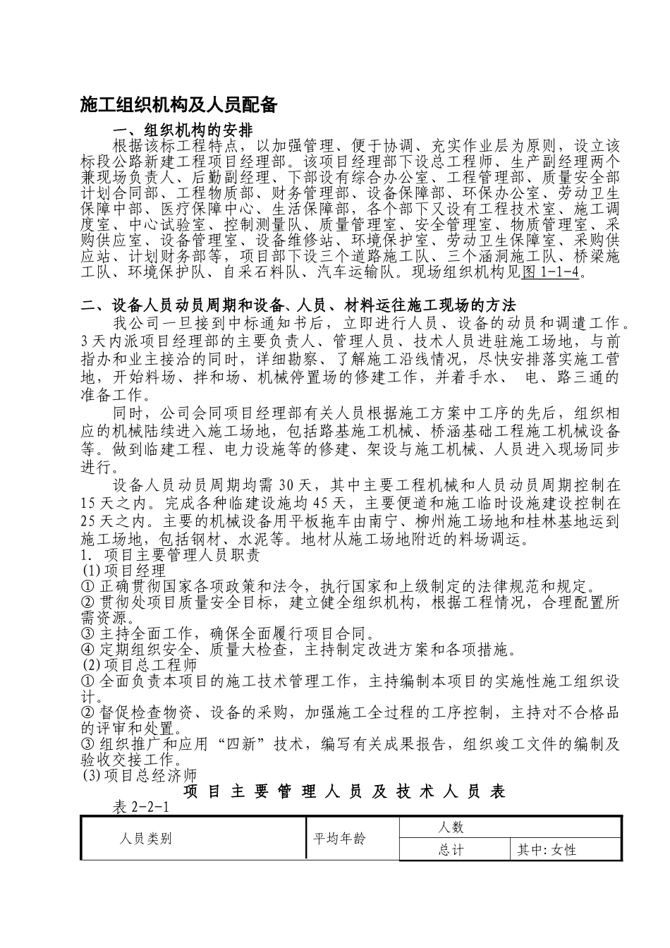 施工组织机构及人员配备_第1页
