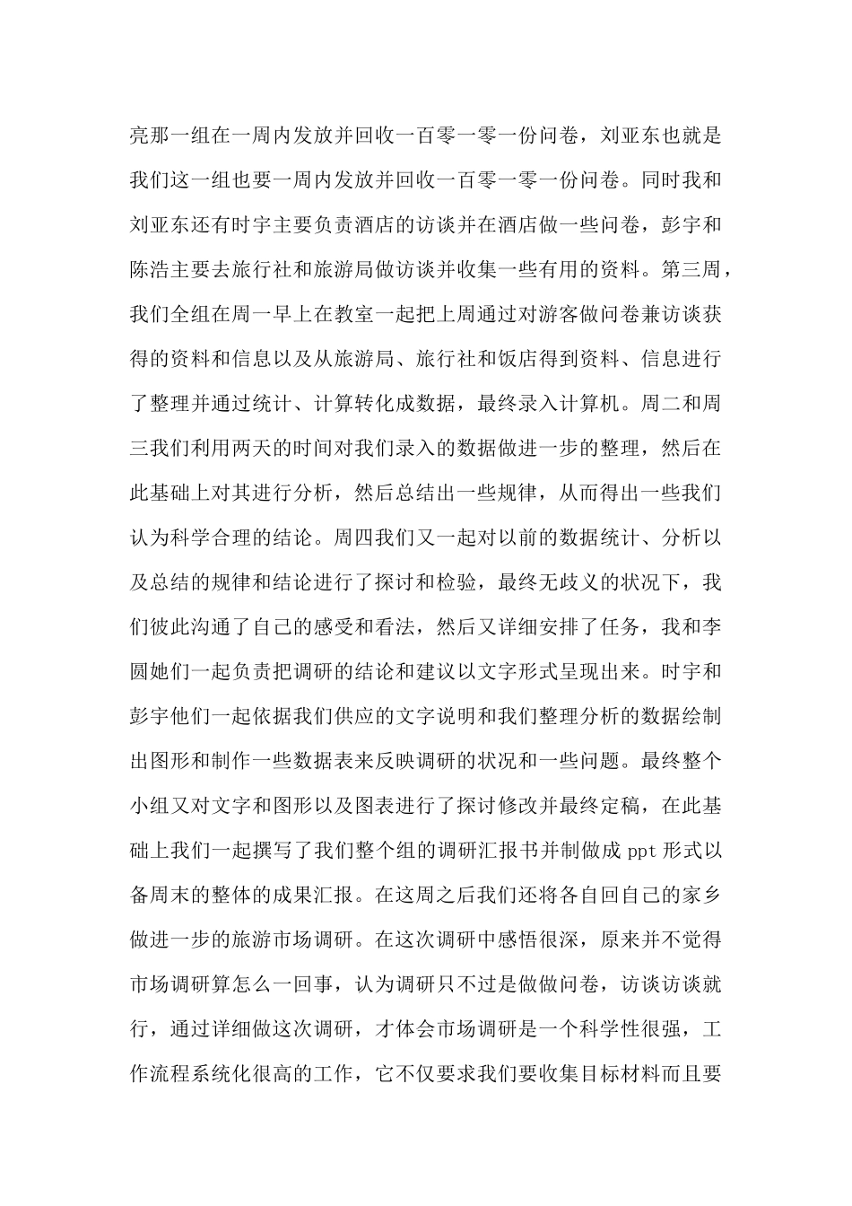 旅游市场调研报告范文_第3页