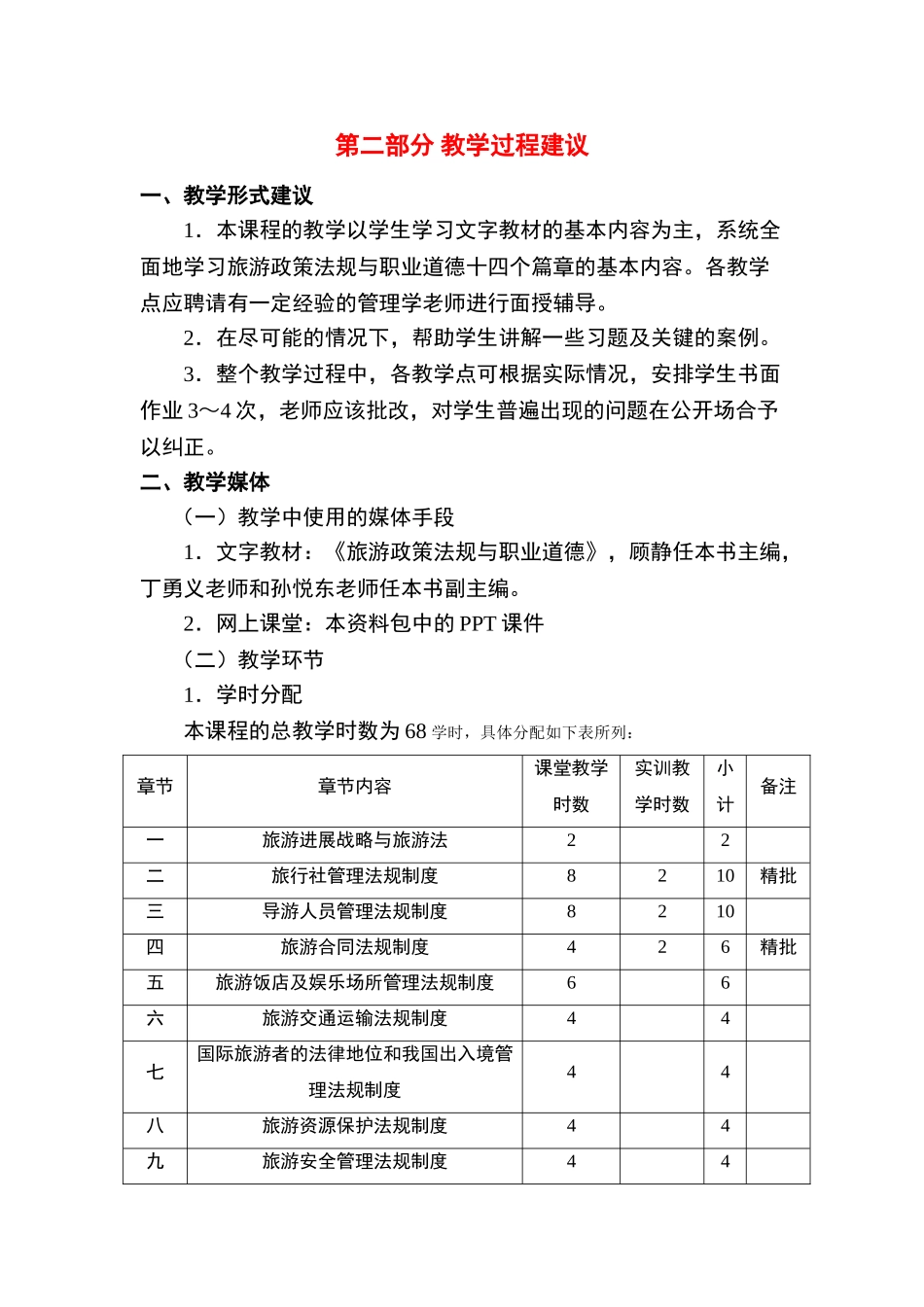 旅游政策法规与职业道德-教案课程说明_第3页