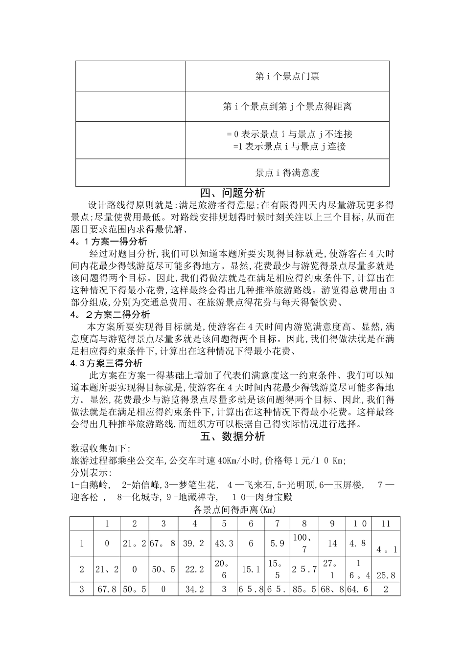 旅游方案设计数学建模_第2页
