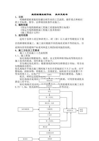 旋挖钻灌注桩作业技术交底书