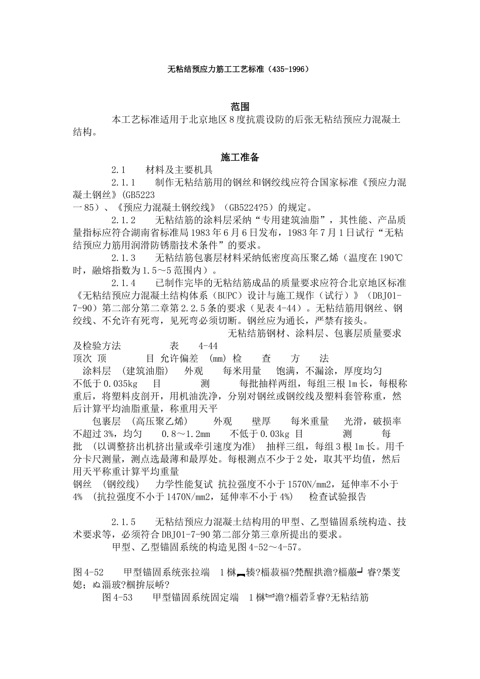 无粘结预应力筋工工艺标准（-）_第1页