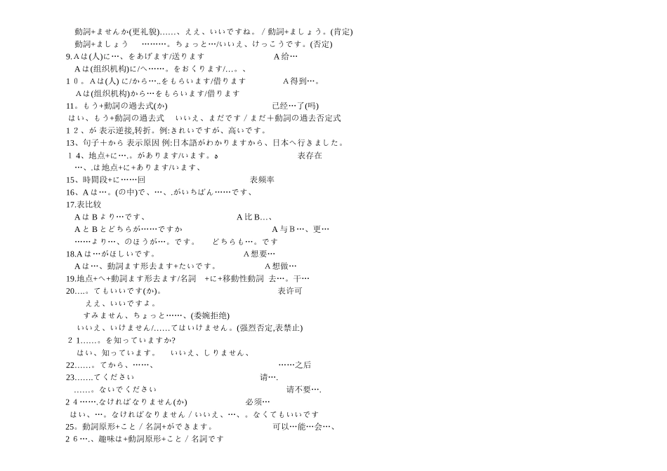 日语N5语法总结篇_第3页
