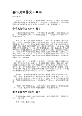 春节见闻作文字73