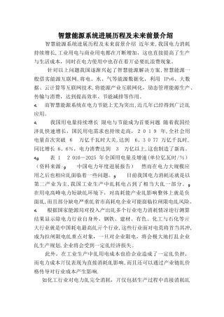 智慧能源系统发展历程及未来前景介绍