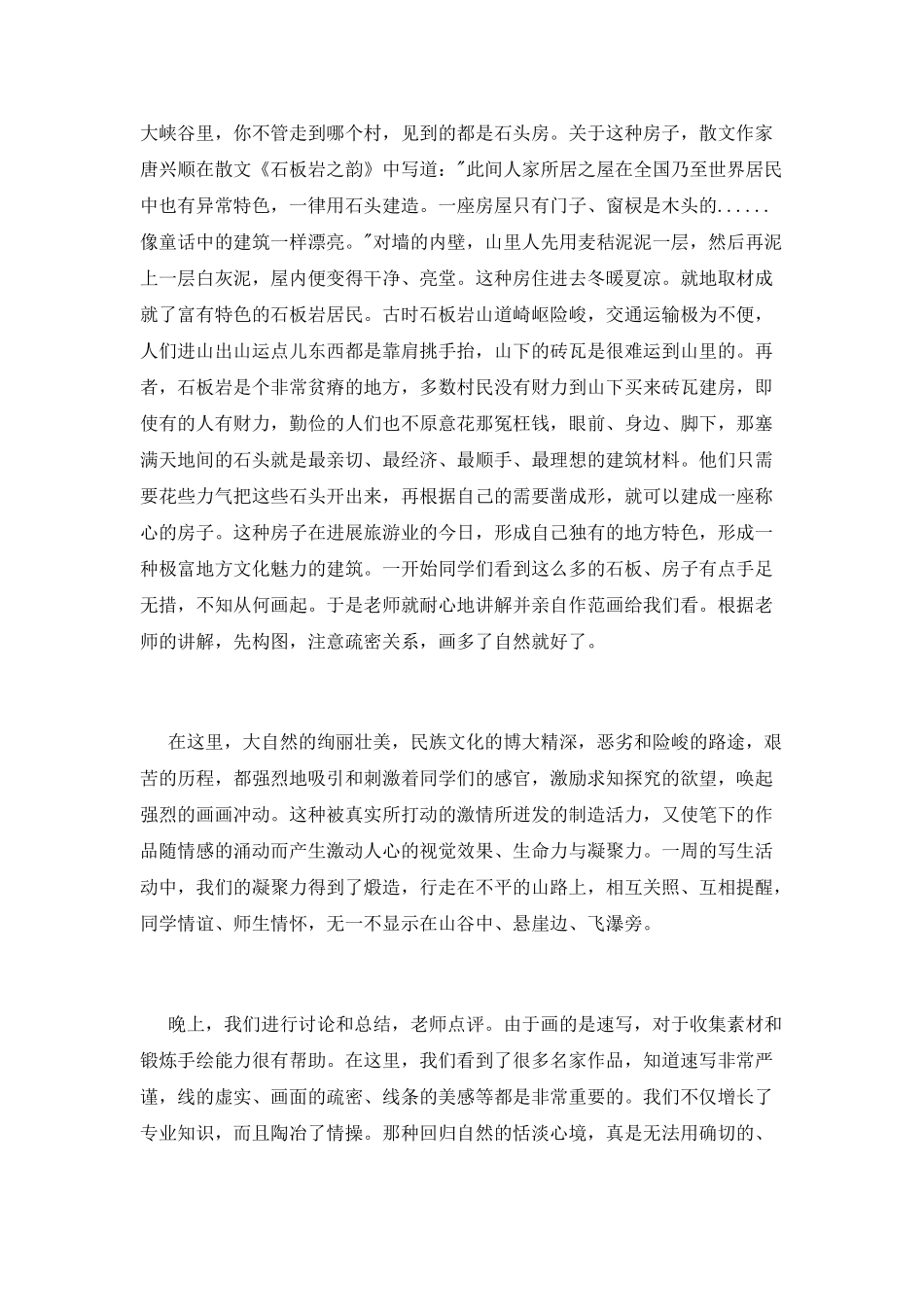 最新大学美术专业生实习报告与心得_第2页