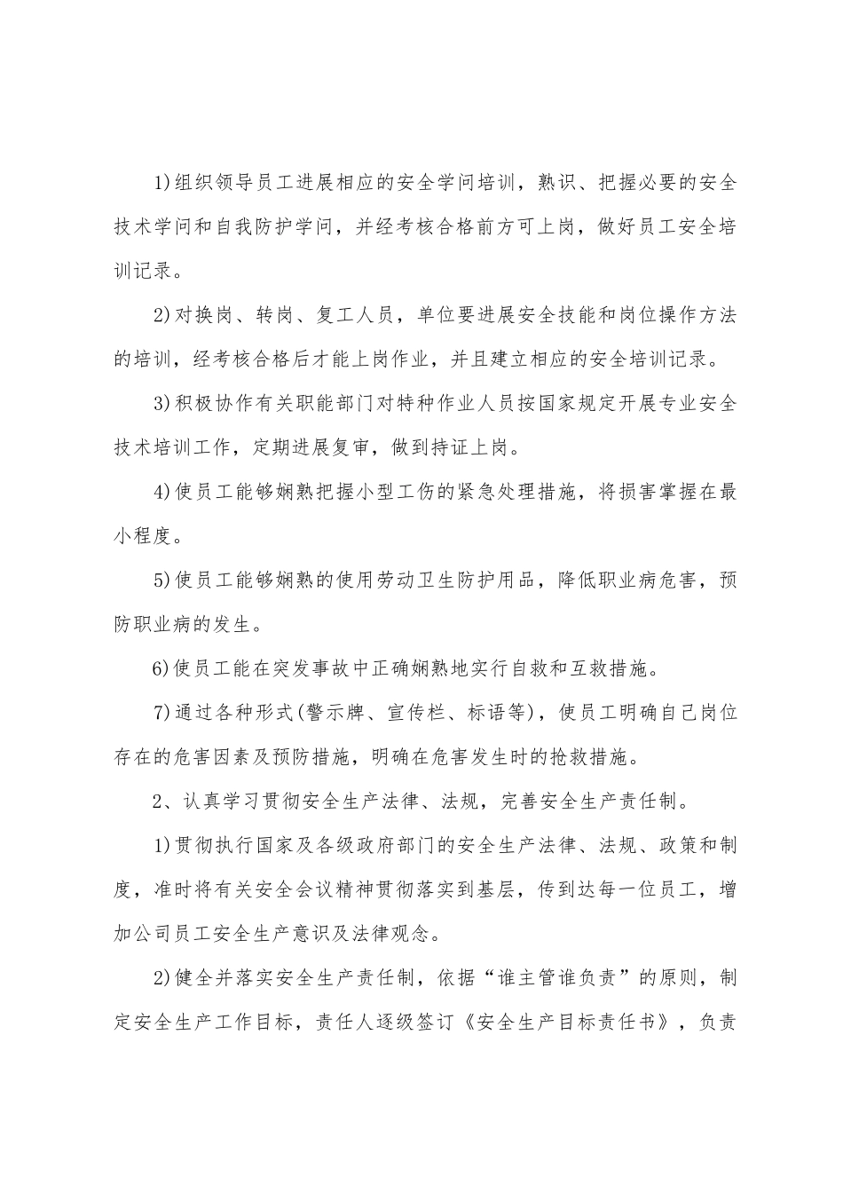 有关年度安全生产的工作计划_第2页