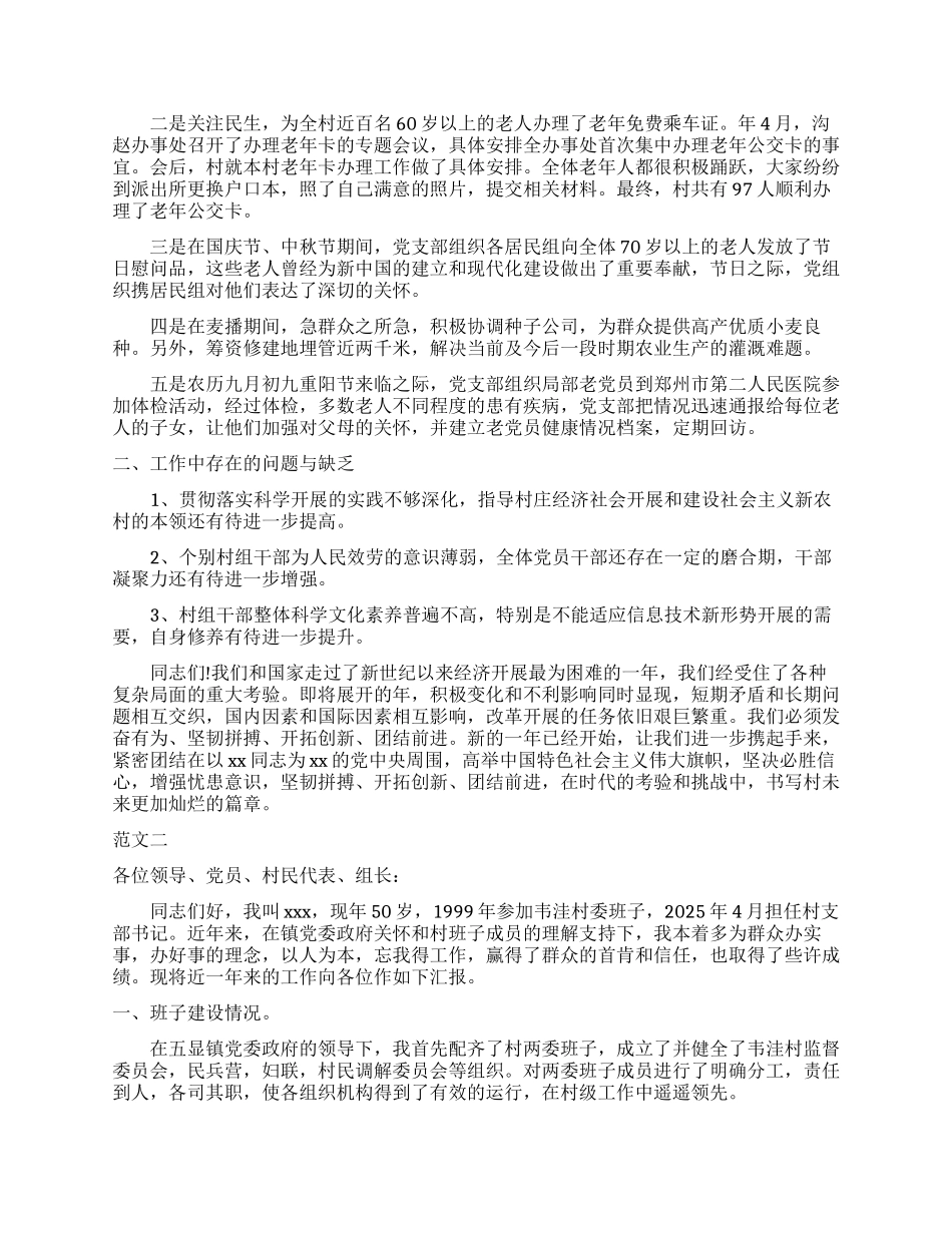 有关村支书年终述职报告例文_第2页