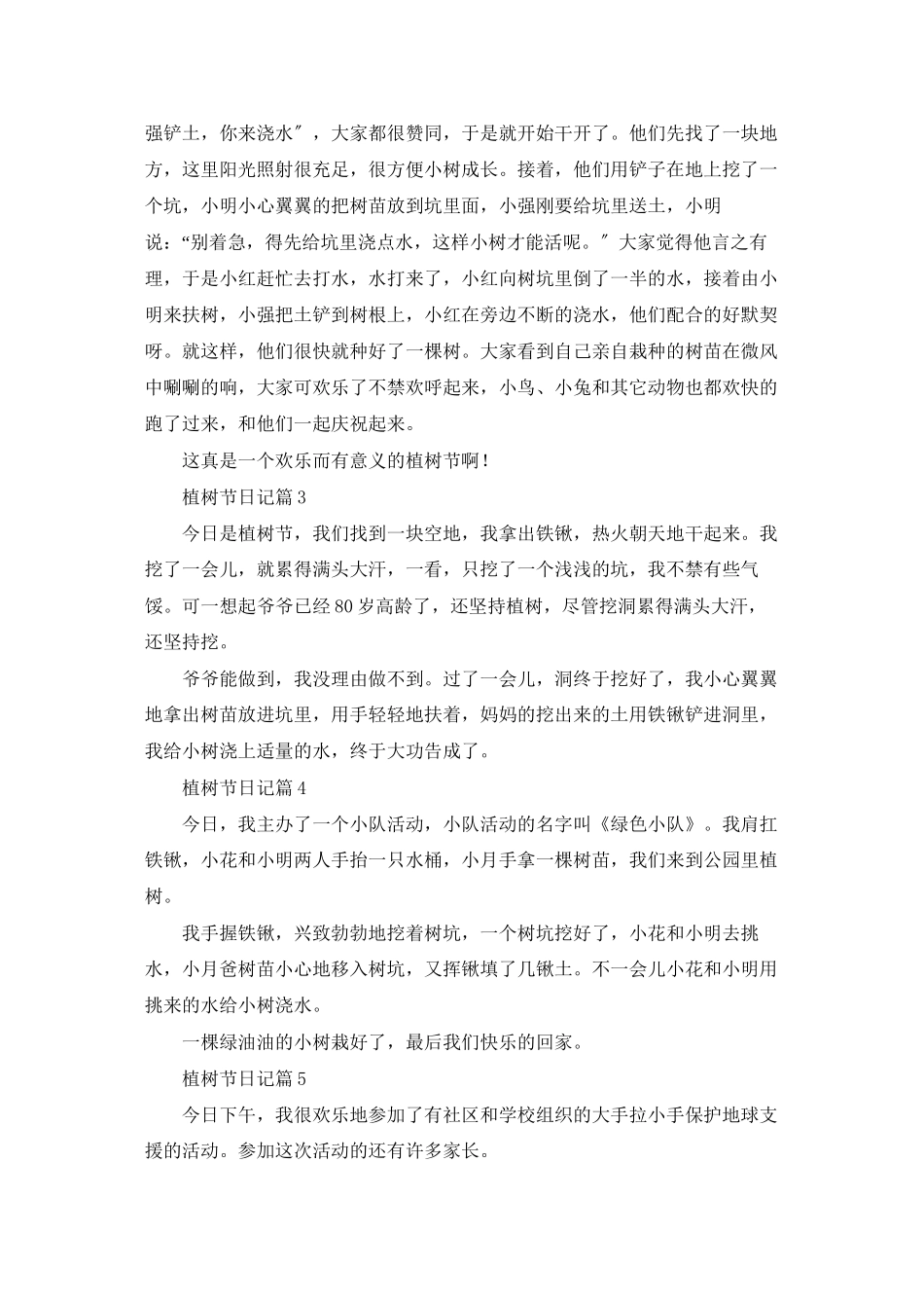 有关植树节日记范文集合5篇_第2页