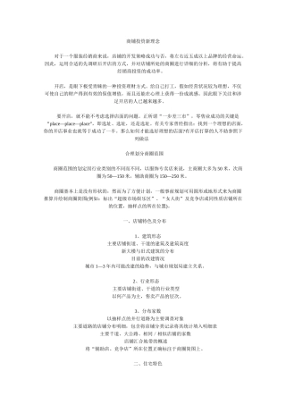 服装品牌店铺开发和管理全套方案