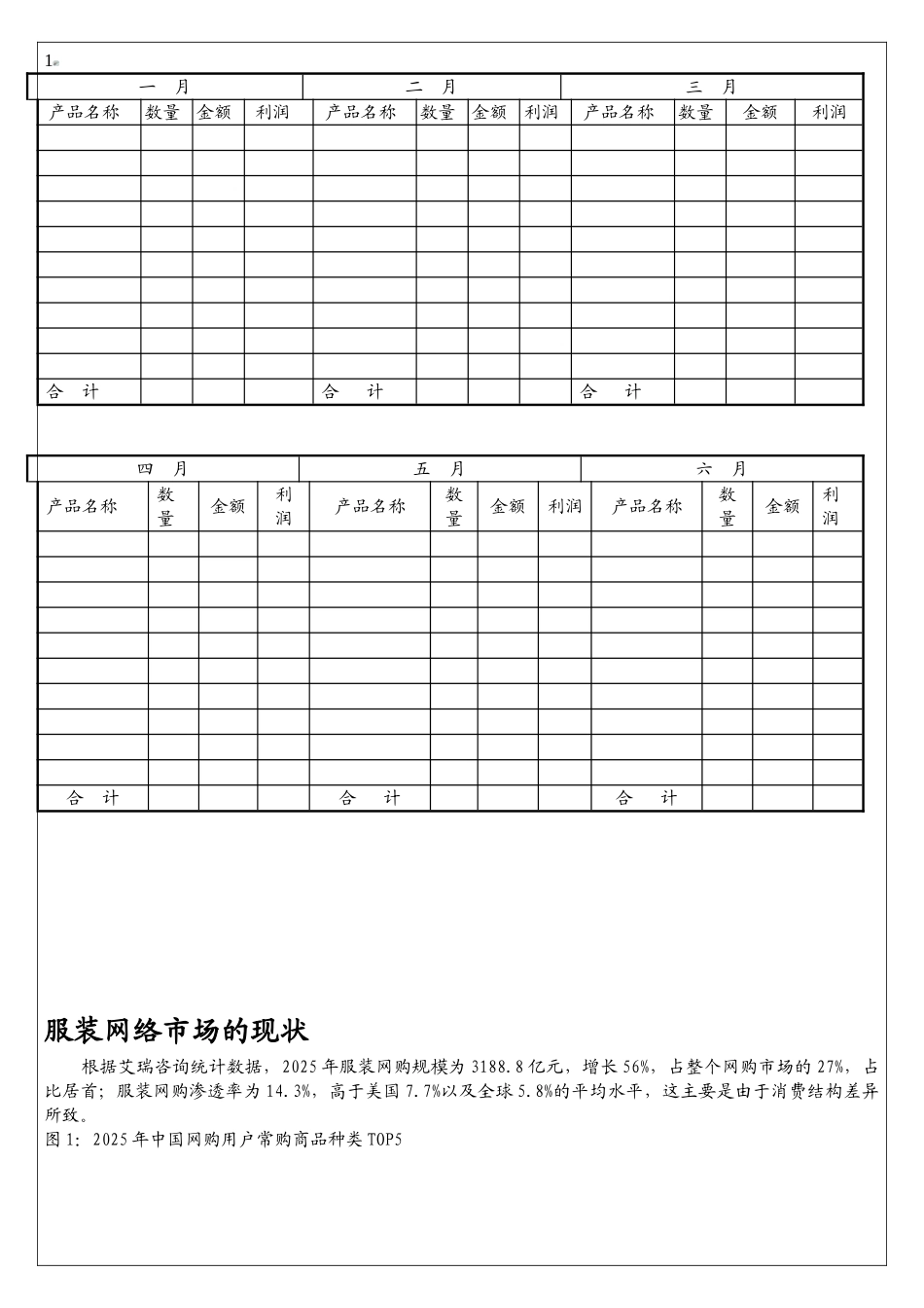 服装网络市场的现状_第1页