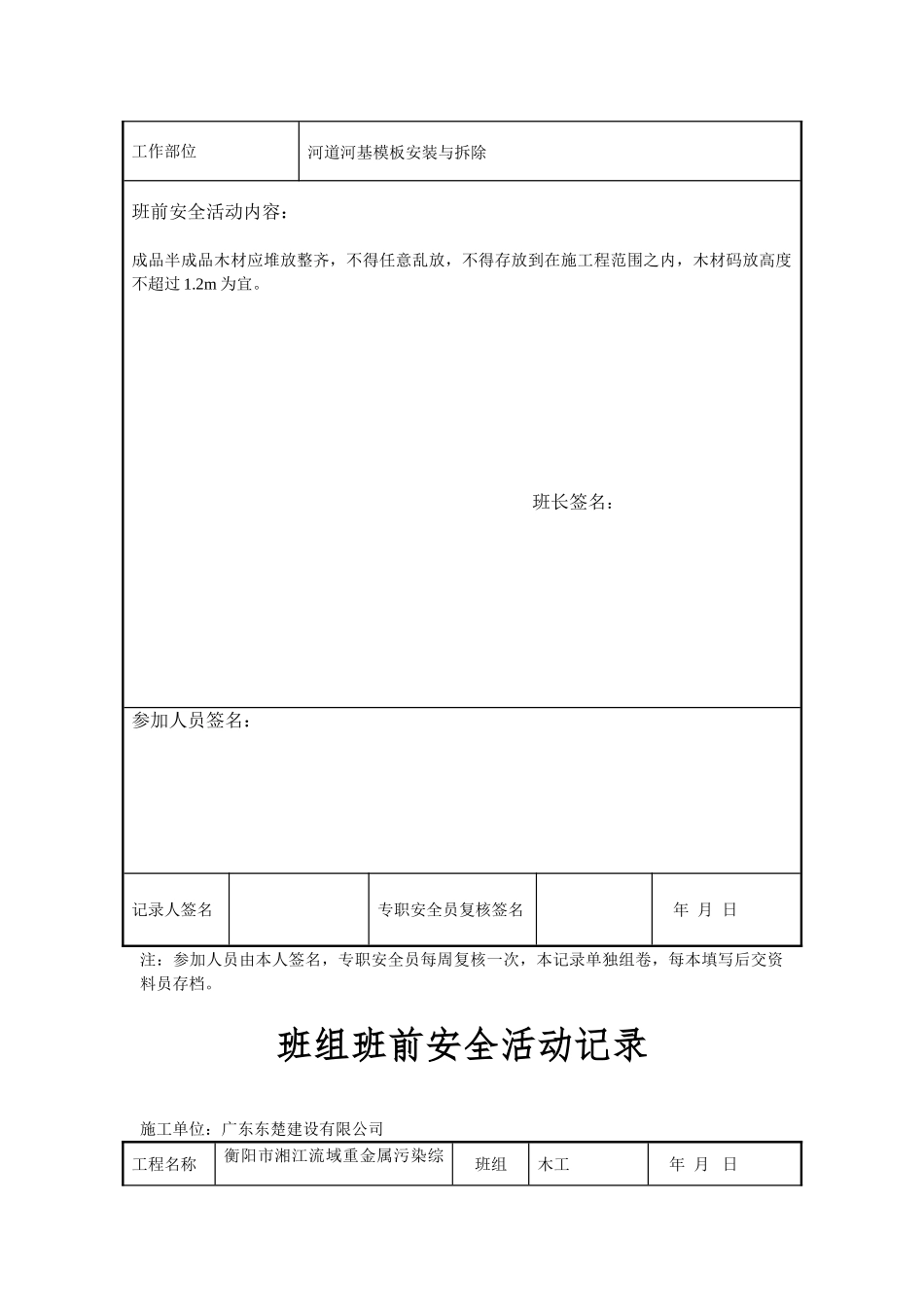 木工班组班前安全活动记录11_第3页