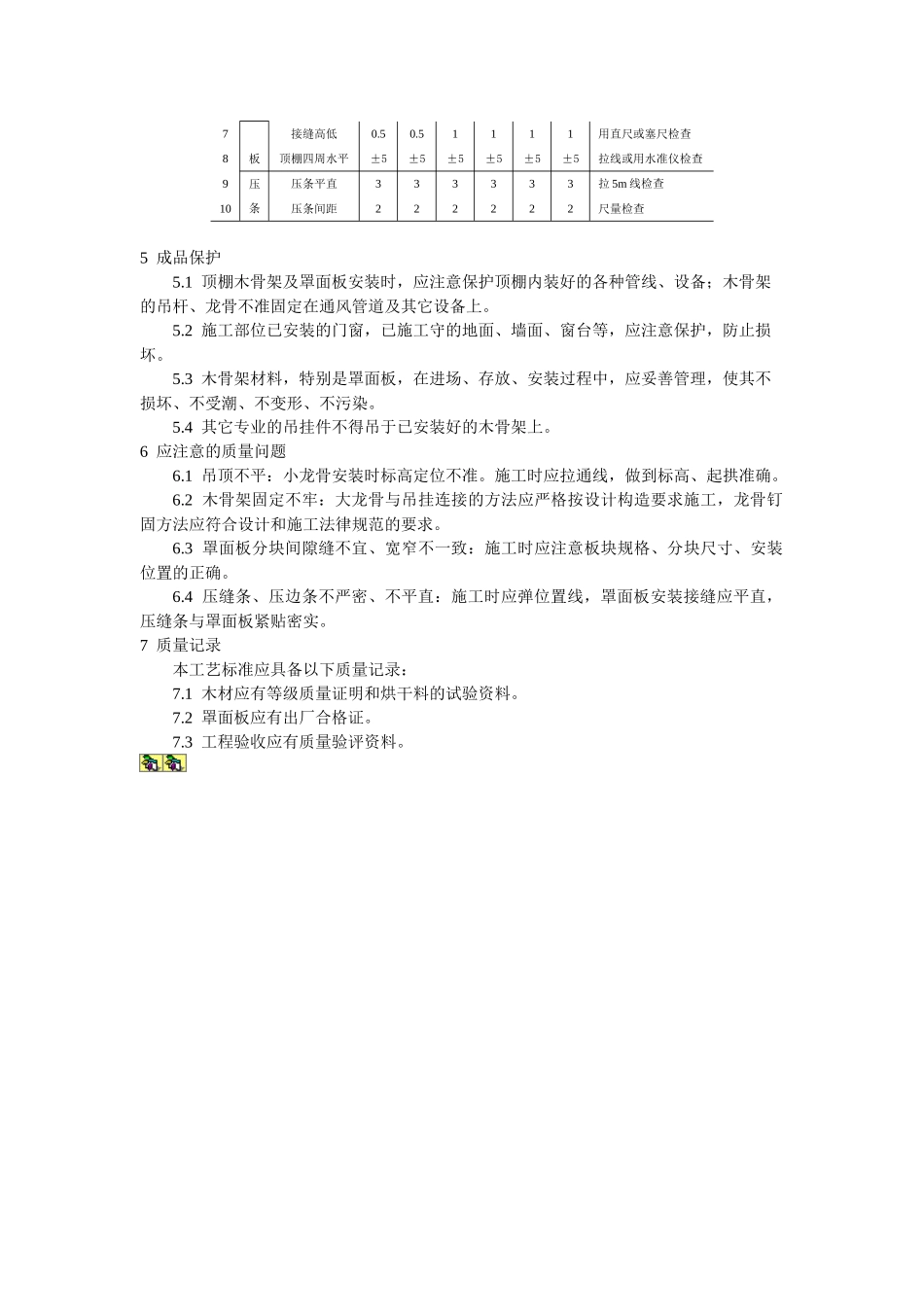 木骨架罩面板顶棚施工工艺标准_第3页