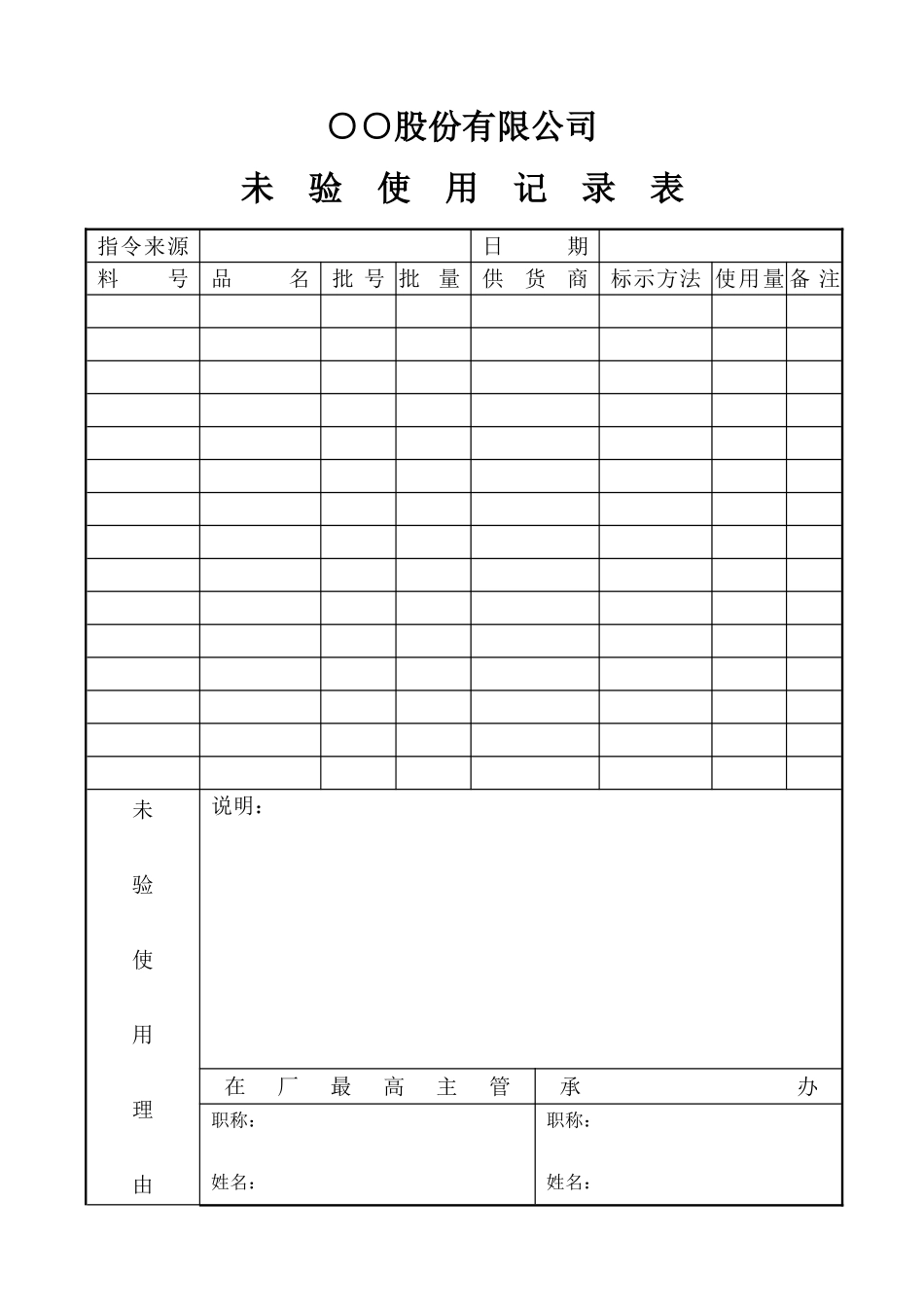 未验使用记录表_第1页
