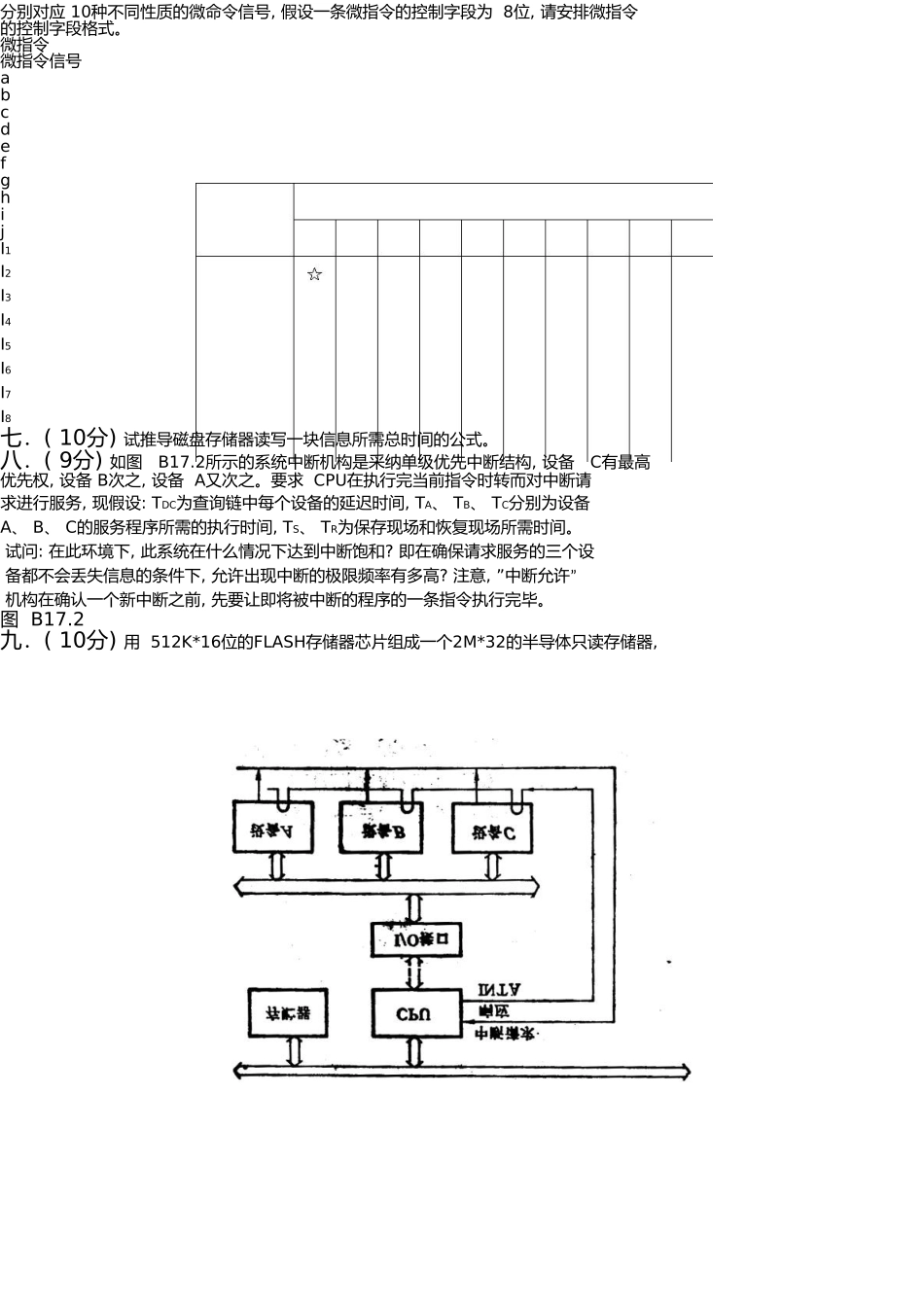 本科生-计算机组成原理题库-期末试卷及答案_第3页