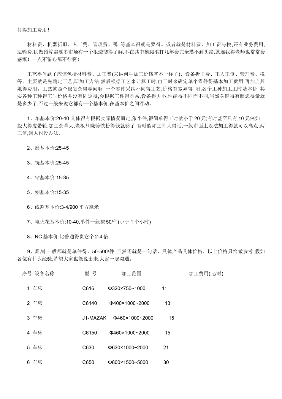 机加工报价的大概计算方法_第2页