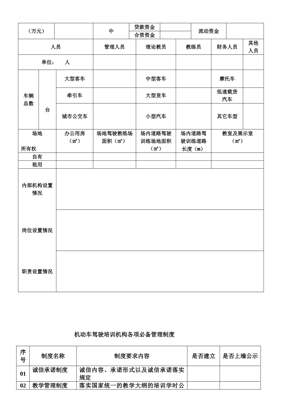 机动车驾驶员培训许可申请书_第3页