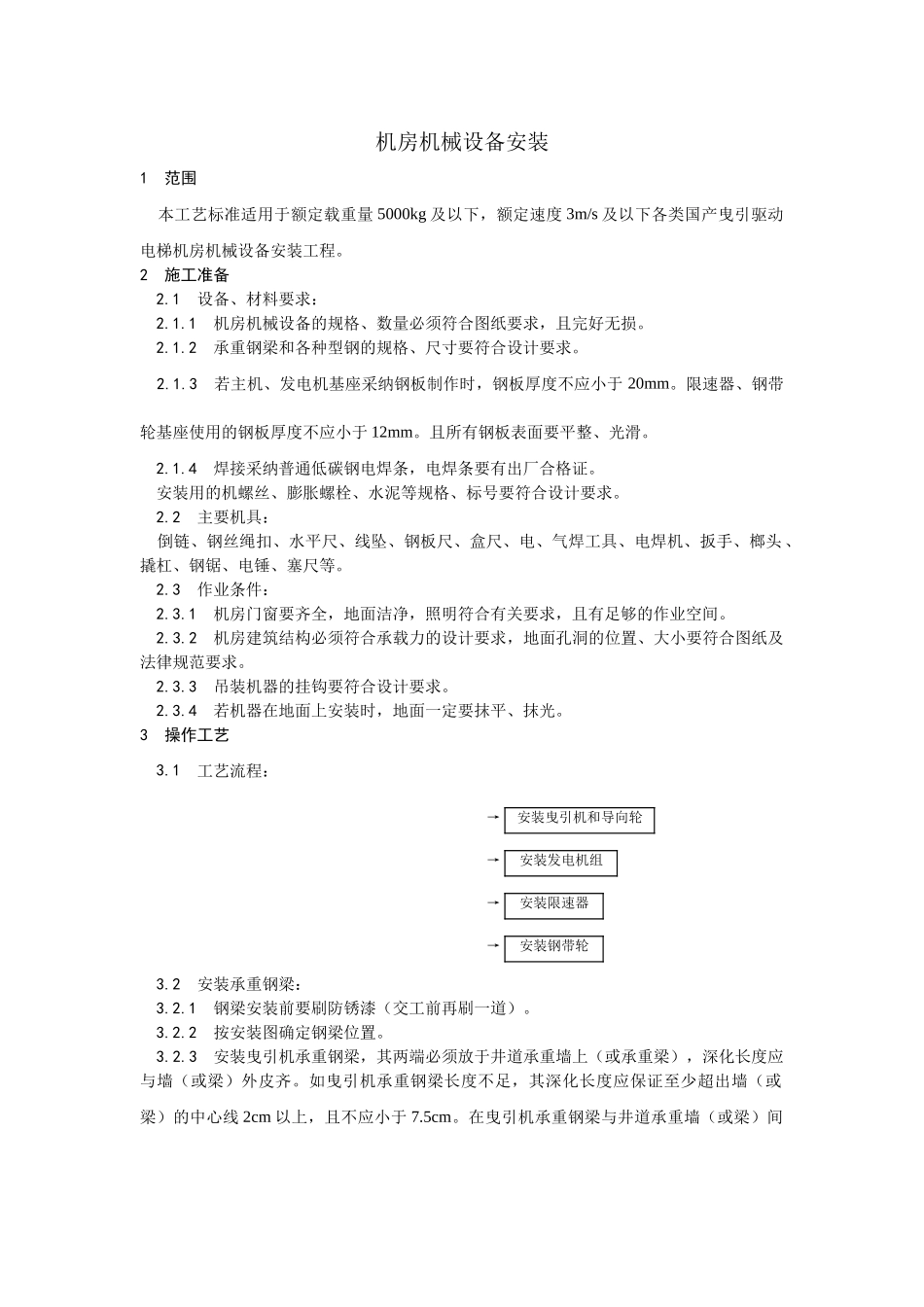 机房机械设备安装工艺_第1页