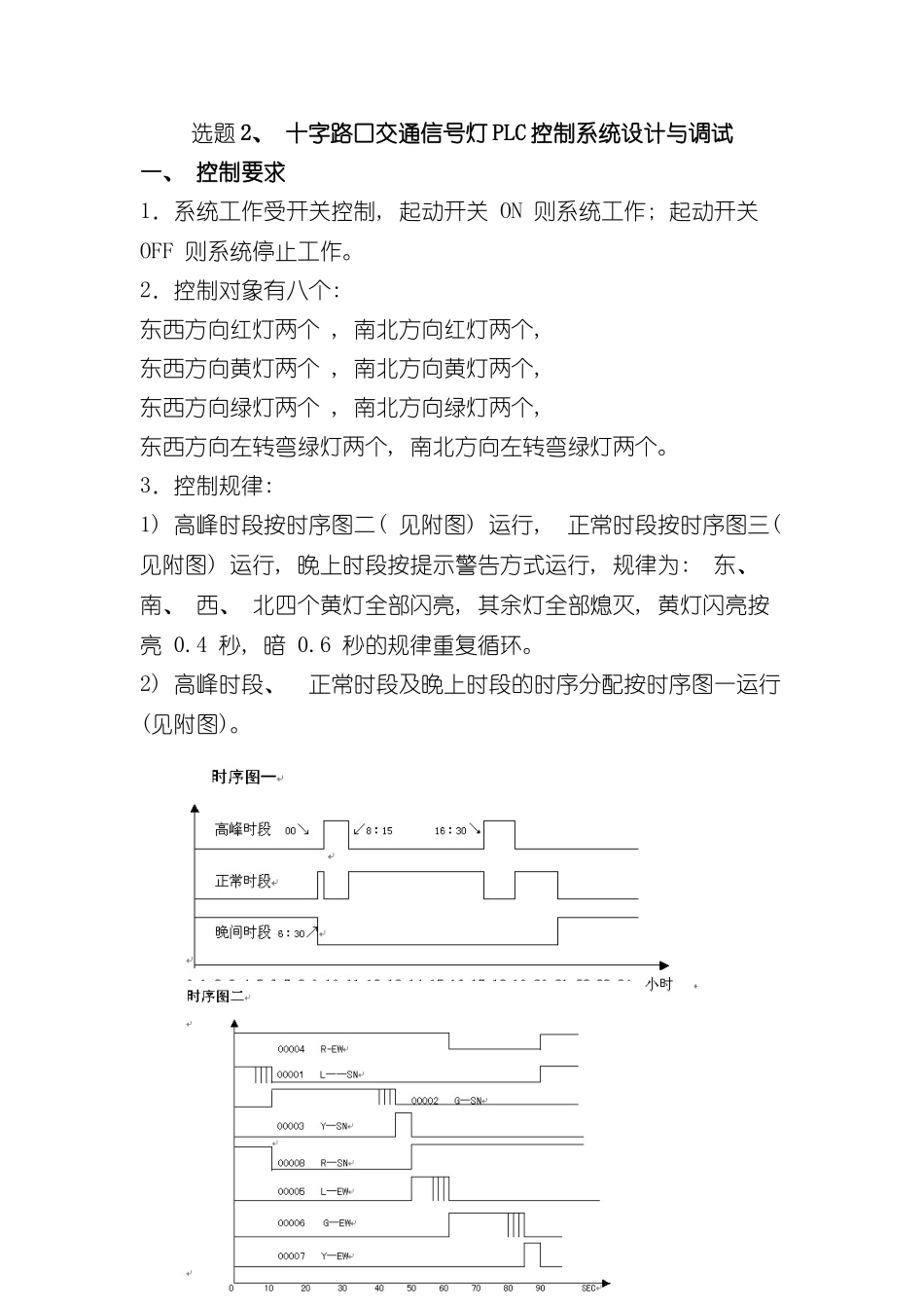 机电控制及可编程序控制器技术课程设计参考选题样本_第3页