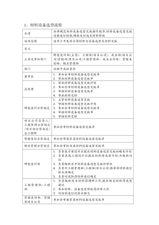 材料设备选型流程