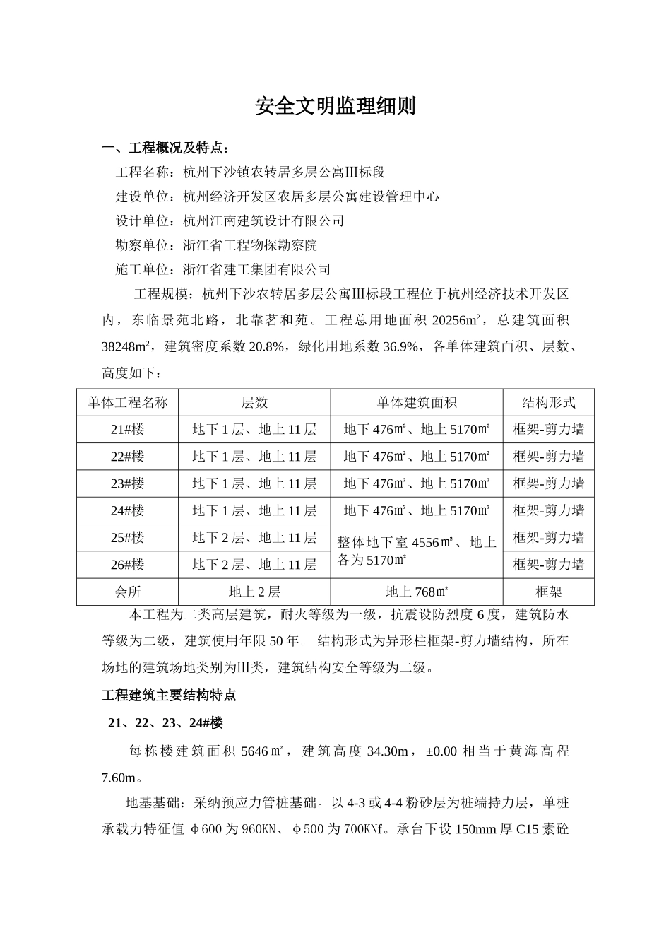 杭州下沙镇农转居多层公寓安全文明监理细则_第2页