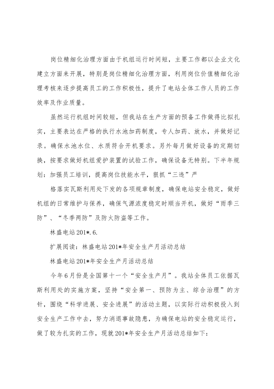 林盛电站2025年上半年工作总结_第2页