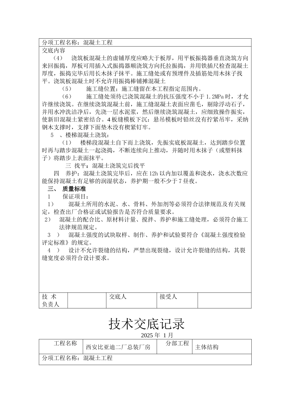 某厂房混凝土工程技术交底_第3页