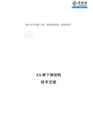 某大桥下部结构技术交底
