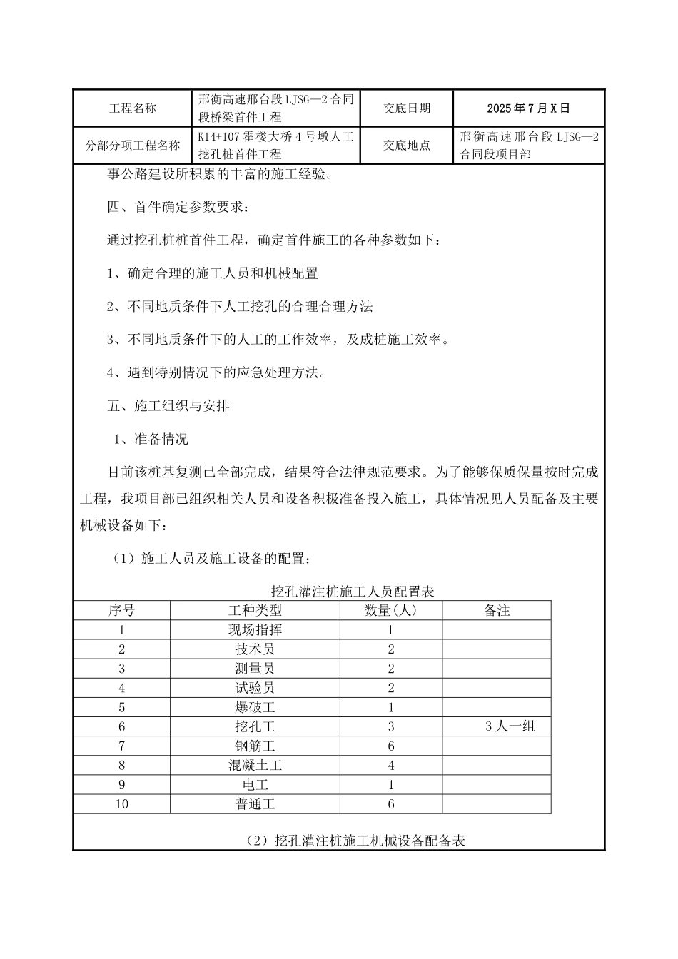 某大桥墩人工挖孔桩首件工程技术交底_第2页
