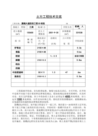 某大道防洪工程技术交底